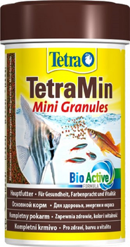Корм Tetra Min Mini Granules для аквариумных рыб в мелких гранулах