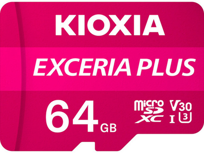 Карта памяти Kioxia microSDXC 64GB Exceria Plus Class 10 U3 V30 (LMPL1M064GG2) + SD Adapter