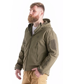 Куртка зимняя тактическая Eagle Soft Shell WJ-17 с флисом Green Olive 5XL