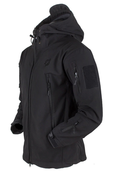 Чоловіча куртка із флісом Eagle Soft Shell JA-01 тактична Black M