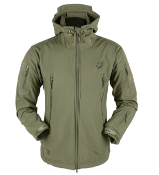 Куртка зимняя тактическая Eagle Soft Shell WJ-17 с флисом Green Olive 4XL