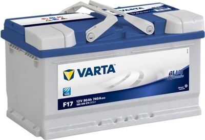 Автомобільний акумулятор Varta Blue Dynamic 80АН Єв (-/+) F17 (740EN) (5804060741)   (мерседес) ауді /Фольксваген CITROËN/PEUGEOT ; ; FIAT; FORD; GENERAL ;