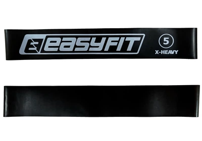 Резинка для фитнеса и йоги EasyFit 20 кг YL-EF-5 черная (резиновая петля, латексная лента сопротивления, кольцо на ноги)