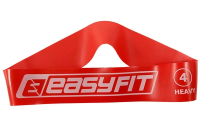 Резинка для фитнеса EasyFit #4 сопротивление 15 кг (резиновая петля, латексная лента сопротивления, кольцо для йоги на ноги) WS-15-EFRed