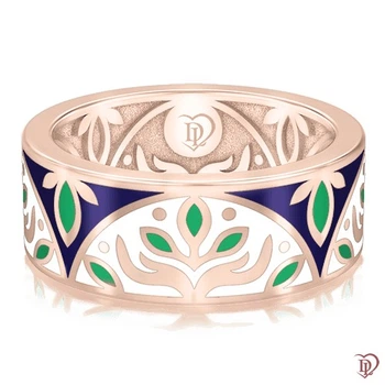Обручальное кольцо DIAMOND of LOVE "Талисман: Веры" женское в розовом золоте, 16,5р
