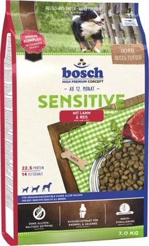 Сухий корм для собак Bosch Sensitive Ягня + рис 3 кг (4015598013703)