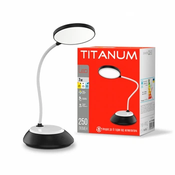 Лампа настільна LED TITANUM з акамулятором 26844 7 Вт 3000-6500K USB чорна