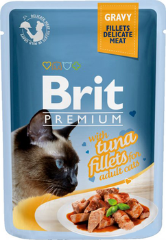 Вологий корм для кішок BRIT Premium Філе тунця в соусі 85г (8595602518548)