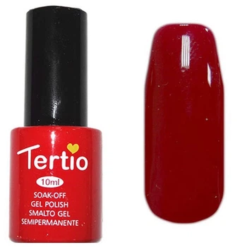 Гель-лак Tertio 002 Стигла вишня, без блискіток і перламутру 10 мл