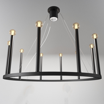 Люстра лофт круглая подвесная MG Candlestick 1000х50 мм 10 шт. (CS-1000)