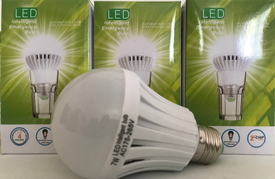 Світлодіодна лампа з аккумулятором автономна аварійна Led 7W E27 6500К 175-265V (3 шт. у комплекті)