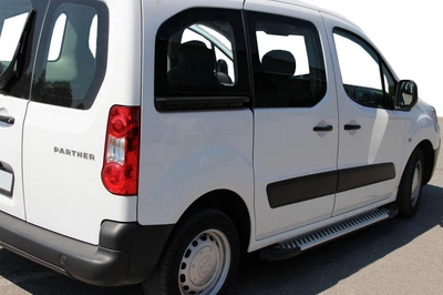 Пороги боковые для Citroen Berlingo (2008-2018 гг), алюминиевые пороги, 2 шт