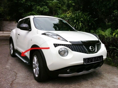 Бічні пороги (2 шт, алюм.) для Nissan Juke (2010-2019 рр.), пороги для Nissan Juke, алюмінієві пороги Juke