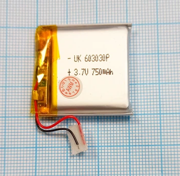 Аккумулятор внутренний 5.5х30х30 мм (750mAh 3,7V) 603030 AAA класс в Запорожье