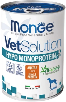 Вологий корм для собак Monge VetSolution Wet Hypo з качкою