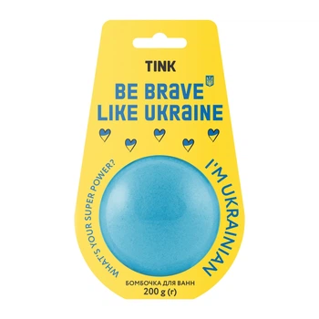 Бомбочка-гейзер для ванн Tink Be Brave Like Ukraine 200 г 4823109406735