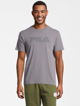 T-shirt męski basic Fila FAM0279-80027 L Szary (4064556366009)