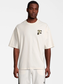 T-shirt męski basic Fila FAM0140-10010 L Biały (4064556333926)