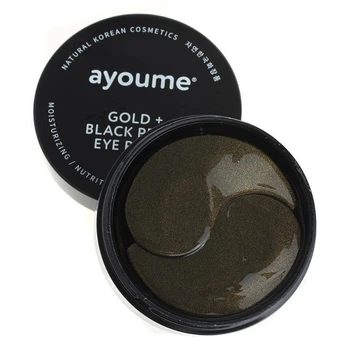 Патчі для очей з золотом і чорним перлами Ayoume Gold+Black Pearl Eye Patch 60 шт (8809239804128)