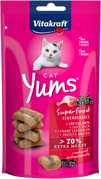 Ласощі для кішок Vitakraft Cat Yums з качкою і бузиною 40 г (4008239398109)