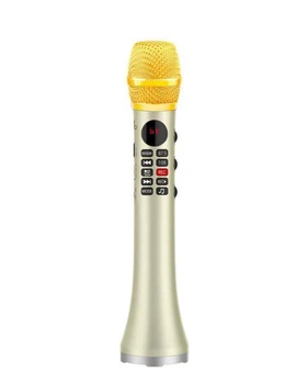 Беспроводной микрофон караоке с записью MicMagic L-699 DSP + AGC Золотой 20 Вт