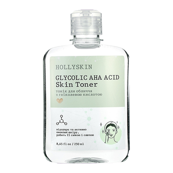 Тонік для обличчя HOLLYSKIN Glycolic AHA Acid Skin Toner 250 мл (0231907)