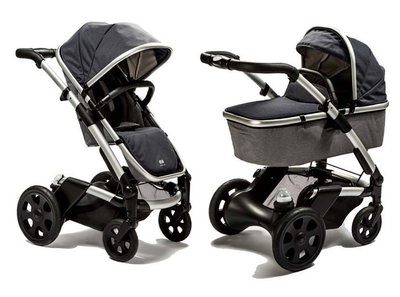 Универсальная коляска 2 в 1 Heetee Mayfair Grey/Blue, MF1.N.2P.GBL