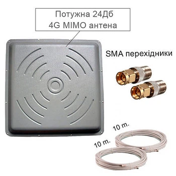 Мощная антенна 24Дб (готовый комплект)