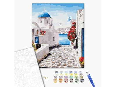Картина по номерам Улица Санторини, Brushme (40х50 см), BS27704