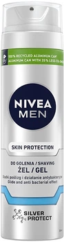 Гель для бритья "Серебряная Защита с ионами серебра" - Nivea For Men Silver Protect Shaving Gel 200ml (30015-34408)