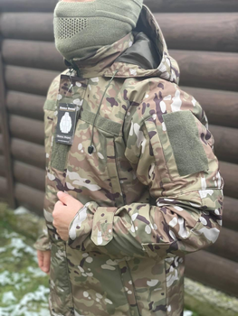Куртка демисезонная удлиненная тактическая военная мультикам Soft Shell Single Sword для ВСУ L