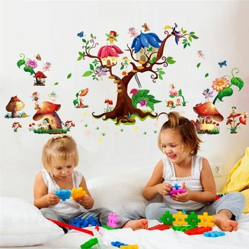 Дитяча наклейка на стіну Green Life Ельфи XH9272