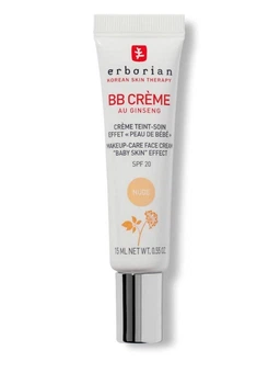 Тонуючий крем Erborian BB Cream Nude для ідеальної шкіри обличчя SPF 20 маленька упаковка, BB Cream 5in1 15мл. (8809255786347)