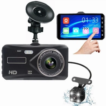 Автомобильный видеорегистратор T672TP, 4", TOUCH SCREEN , металл, 2 камеры, 1080P Full HD