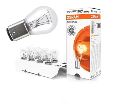 Галогенна лампа Osram P21/5W ORIGINAL 12V 21W 7528 картон (02056)