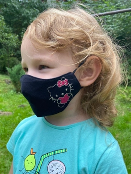 Дитяча захисна маска для обличчя "Hello Kitty" чорна