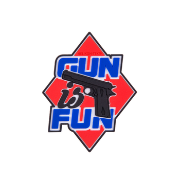 Шеврон "GUN is FUN", Helikon-Tex, Red-Black