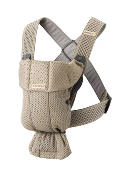 Кенгуру-переноска BabyBjorn Mini 3D Mesh Grey Beige, 7317680210029