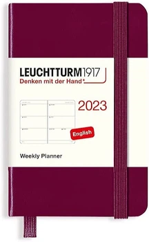 Щотижневик горизонтальний Leuchtturm1917 на 2023 рік міні А7 7 х 11 см винний