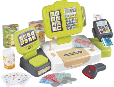 Електронна каса Smoby Toys зі звуковим та світловим ефектом 30 аксесуарів 39х21х16 см (350114) (3032163501145)