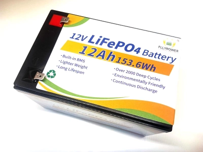 Акумулятор LiFePo4 12V 12А батарея літій-залізо-фосфат BMS battery (акумулятор FLLYROWER LiFePO4 12В 12А)