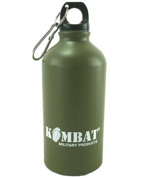 Фляга тактическая армейская алюминиевая KOMBAT UK ВСУ (ВСУ) Aluminium Water Bottle 500ml оливковый (OPT-2161)