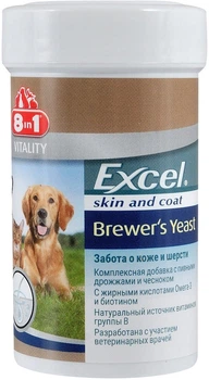 Пивные дрожжи 8in1 Excel Brewers Yeast для кошек и собак таблетки 140 шт (4048422109495)