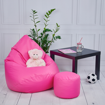 Крісло пуф груша KidsBunkBed розмір 75х75х100 см колір рожевий