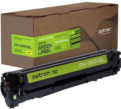Картридж Patron Green Label совместимый аналог HP 131A (CF212A) Yellow (PN-131AYGL)
