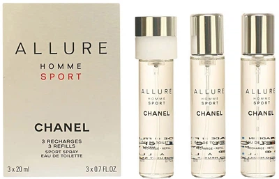 Набір змінних блоків для чоловіків Chanel Allure Homme Sport Туалетна вода 3 x 20 мл (3145891238105)