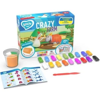 Набор для лепки Crazy Farm 18 цветов теста для творчества и развития детей безопасный материал