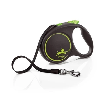 Рулетка для собак Flexi Black Design лента зеленая L 5м
