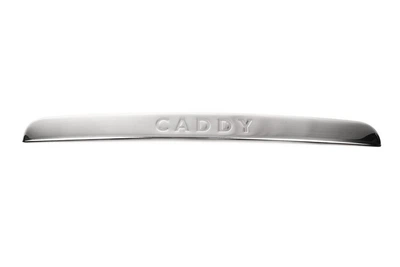 Накладка над номером для Volkswagen Caddy 2004-2010 (1-дверний, з написом), хром