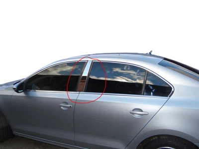 Нержавеющий молдинг для дверных стоек Volkswagen Jetta 2011-2018